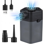 Mini &Otilde;hupump Juhtmevaba Laetav 6000pa 2850rpm T&auml;ispuhutav T&uuml;hjendatav 120L/min Elektriline K&auml;eshoitav must