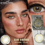 EYESHARE 1 Pair Colored Contact Lenses for Eye 14.5mm Cosmetic Gray Brown Lens Eye Color Contacts Lens Yearly Use