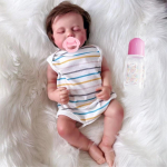 Elutruu 49cm Simulatsioon Reborn Nukk LouLou Kogu Keha Silikoon Vasts&uuml;ndinud Nukk Saab Vannitada K&auml;sitsi Valmistatud Juurdunud Juuksed Realistlikud Beebinukud Lastele J&otilde;ulukingitus full silicone girl