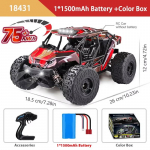 Uus Rc Car 75km/h 1/16 Off Road 4WD LED-esituledega 2,4G veekindel harjadeta mootoriga RC monster truck t&auml;iskasvanutele ja lastele m&auml;nguasja kinkemudel 18431 75KM-H Box