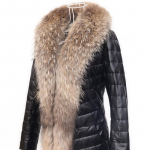 Suurem&otilde;&otilde;tmeline pesukaru karusnahast kaelarihm, keskmise pikkusega nahkkasukas, emane lambanaha imitatsioon, Korea versioon soojuse s&auml;ilitamiseks S