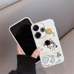Space Astronaut pehme silikoon&uuml;mbris Xiaomi Redmi Note 13 Pro 13C 14T Poco C65 Samsung A55 M35 S24 Huawei Honor 200 iPhone Realme l&ouml;&ouml;gikindel kate jaoks Samsung Galaxy S9 Plus lilla