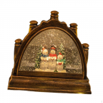 Candle Holder Shaped Snow Lantern Christmas Lamp, Easy to Use, Decorative Ornament for Living Room Deer pulling cart