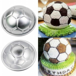 Vannipommivorm 2 tk. DIY 3D jalgpalli kujuga alumiiniumist pool&uuml;mmargune &scaron;okolaadipanni k&uuml;psetust&ouml;&ouml;riistad 003-1pcs