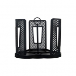 Pabertopsihoidja P&ouml;&ouml;rleva kandiku tassi hoiustamisjaotur 3 kambriga plastikust kohvitassi korraldaja t&ouml;&ouml;pindade k&ouml;&ouml;gikohvi jaoks must