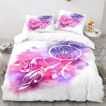 Unen&otilde;udja Tekikate Komplekt 3D Tr&uuml;kk Sulg P&auml;ike Kuu Pol&uuml;ester Tekikate King Queen Twin T&auml;issuurus Lastele Poistele T&uuml;drukutele EU Single 135x200cm gray