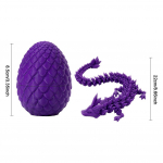 3D-prinditud draakonimuna draakoni kinkekomplekt kalliskivist draakoni kaunistusega t&auml;isliigendiga kristallist draakoni kogutav kuju kodukaunistuseks lilla