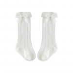 Uued suvised beebisokid vibuga v&auml;ikelastele T&uuml;drukutele, pikkadele p&otilde;lvedele k&otilde;rged sokid, pehmed puuvillased &otilde;&otilde;nsad v&otilde;rksokid lastele printsessi sokid vanuses 0&ndash;5 aastat S valge