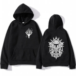 M&auml;ngu Hollow Knight Meeste Huppar Naiste Unisex Vabaaja Mood Suur Kevad S&uuml;gis Pullover Dressipluus Cosplay R&otilde;ivad &Uuml;mmarguse kaelusega Huppar L must