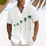 Hawaii s&auml;rk meestele, meeste vintage n&ouml;&ouml;pidega keeglis&auml;rgid l&uuml;hikeste varrukatega suvine rannas&auml;rk XXXL