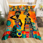 Must Naine Tekikate Etniline Afro-Aafrika Tekikate Traditsiooniline Eksootiline Voodipesu Komplekt H&otilde;imukate 2 Padjapuuriga 70x133cm 2pcs