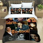 E-Elvis Presley Retro tr&uuml;kiga Voodipesukomplektid peen tarvikute komplekt tekikott voodikate komplekt voodipesukomplekt luksuslik s&uuml;nnip&auml;evakingitus AU Single 140x210cm
