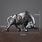 Vilead Steampunk Bull Statues Vaigust Loomakujukesed Dekoor Elutoa Skulptuur Kontorilaud Sisekujundus Aksessuaarid Kunst
