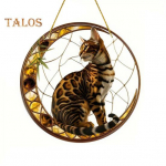 Kassi m&auml;lestusm&auml;rk P&auml;ikesep&uuml;&uuml;dja ​​Akr&uuml;&uuml;l Kassi p&auml;ikesep&uuml;&uuml;dja ​​Lemmiklooma kaotuse aken Kassipoegade rippuv kaunistus kodu r&otilde;dule Aia kassis&otilde;pradele kingitus Cat