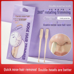 Meeste ja naiste kaasaskantav kahepealine nina juuksel&otilde;ikur kamm ja k&auml;&auml;rid double head, single pack helekollane v&auml;rv