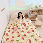 Piimane sametist tekk lastele, paksendatud lambavillast tekk, paksendatud kahepoolne sametist l&otilde;una 100 120cm