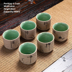 6 tk Keraamiline Kohvikruus, Espressotassid, Jaapani Keraamiline Teetass, Portselanist Teekauss, P&auml;rastl&otilde;unatee Tassid, Kohvitassid, Hulgim&uuml;&uuml;k 80 100ml