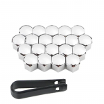 20 tk autorehvi mutrite korgid roostevastased korgid kaitsekatted galvaniseeritud auto rattarehvi rummu tolmukindel kruvikate 17/19/21 mm 17mm h&otilde;be