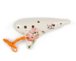 TNG Ocarina muusikariistade &uuml;ksik viimistlus k&otilde;rge klassi C toon AC diagramm Ocarina Wind Wind Glaze viimistlus Lillemuster [12 auku / alt / glasuur white