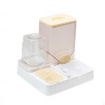 2 in 1 Automatic Pet Waterer for Small Medium Dogs Kittens Indoor Orange without Bowl