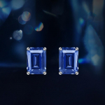 Tanzanite Stud K&otilde;rvar&otilde;ngad Ehted Naiste h&otilde;bedased ristk&uuml;likukujulised k&otilde;rvar&otilde;ngad lilla