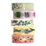 Masking Tape - Rico Design - P&acirc;ques - 1,5 cm x 10 m - Multicolore - 5 pcs