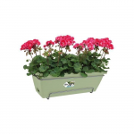 ELHO Balconni&egrave;re Barcelona Allin1 - L 50 x B 28 x H 19 cm - Balcon, ext&eacute;rieur - 100% recycl&eacute; - Vert roheline