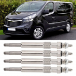 Duokon 4 pi&egrave;ces Bougie de pr&eacute;chauffage, Remplacement de la bougie de pr&eacute;chauffage pour Clio Kangoo Trafic (OE 7700100558 HB042