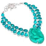 Green Triplet Opal Gemstone 925 Sterling Silver Jewelry Necklace 18 p1y20