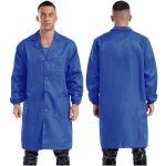 Meeste naiste jope V kaelusega &uuml;lemine vastupidavusmantel Tolmukindel &uuml;ldine vastupidav pluusist laborimantel 5XL kuninglik sinine v&auml;rv