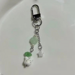 K&auml;sitsi valmistatud neljaleheline ristikhein Totoro helmestega telefoniv&otilde;ll Y2K multikas armas keraamiline kassi v&otilde;tmehoidja armsate t&uuml;drukute kottide amulettide kaunistus