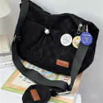 Harajuku Style College Style Crossbody kott T&auml;isv&auml;rviline Plaid Print Suure mahutavusega &otilde;lakott Uus armas moodne k&auml;ekott 35X24X10cm