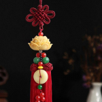 Auto Good Luck Lootose ripats Auto sisekujundus kaunistused Tahavaatepeegli ripats Ping ja pannal Hiina s&otilde;lme kaunistus