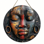 Puidust ainulaadne Aafrika mask kunstilise disainiga &uuml;mmargune puidust silt, sobib uksele, seinale, koju, tuppa, talumajja, t&auml;navale, poodi, garaaži, baari, aeda Wood