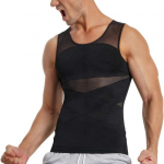Meeste salendav tanktopp kompressiooniga k&otilde;hukontrolliga aluss&auml;rk kehakuju vormija hingav varrukateta dressipluus suveks, spordiks, reisimiseks XL
