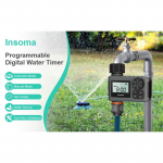 Nutikas niisutus- ja kastmiss&uuml;steem, Aia automaatne vihmutuskontroller, LCD-ekraan, IPX5 must