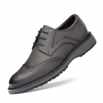 Uus Mood K&auml;sitsi Valmistatud Meeste Oxford Kingad Libisemiskindlad Nahast Brogue Kleitkingad Klassikalised &Auml;ri Deitimise Loaferid Ametlikud Peokingad 38 hall v&auml;rv
