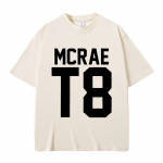Laulja Tate Mcrae T8 Graafilised T-s&auml;rgid Meestele Naistele Mood Vintage Trend T-s&auml;rk Suvi Meeste Vabaaja &Uuml;lisuur &Uuml;mar kaelus L&uuml;hikeste varrukatega 4XL beež