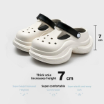 7cm K&otilde;rgust Suurendavad Perforeeritud Kingad Suveks Naistele, Paksutallalised Sussid Kakaga Seotud Tundega, Varvastevahed Ranna EVA Sandaalid 40 valge