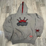 Unisex Harajuku tikandiga kapuutsikas Y2K Retro &Uuml;lem&otilde;&otilde;duline L&otilde;tv kapuutsikas Mehed Naised Hip Hop Vabaaja Vintage Punk dressipluus S