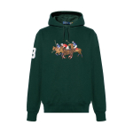 Polo Ralph Lauren S&uuml;gis/Talv 23 Logo tikitud kapuutsiga pusa Meeste kapuutsiga pusa Tume-roheline 710823853-005 S black