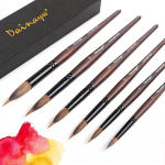 Pikendatud terava otsaga kahekihilised akvarellpintslid, mopipintsel, joonepintsel 2-in-1, oravakarva ja nailonkarva segust v&auml;rvipintsel kunsti detailide maalimiseks