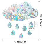 Vikerkaareprisma Elektrostaatiline Aknakile: P&auml;ikesep&uuml;&uuml;dja Toa Dekoratsioon Rainbow Prism - Geometric