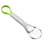 Avokaado noa vidin roostevabast terasest l&otilde;ikur K&ouml;&ouml;gividinad puuviljade l&otilde;ikamiseks k&otilde;ik k&ouml;&ouml;gi ja kodu jaoks m&otilde;eldud draakoni puuvilja viilud