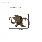 Vasest deemoni draakoni kuju, v&auml;ike ornament, vanaaegsed metallist metsalise kujukesed, lauakaunistused, tarvikud, kodukaunistused