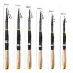 Uus kaasaskantav &uuml;lest&otilde;stetav &otilde;ngeritv s&uuml;sinikkiust puidust k&auml;epidemega Luya ridv 1,8&ndash;3,6 m p&ouml;&ouml;rlev ridv, universaalne mage- ja merevee jaoks 3.6 m