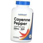 Cayenne'i pipar kapslites, Cayenne Pepper 40000, Nutricost 240 kaps (71647057) 240caps