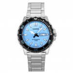 Casio Standard Analoog Roostevabast Terasest Aqua Sinine Tihvtikell Kvarts MTD-125D-2A3V 100M Meeste Kell sinine