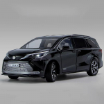 1:24 Toyota Sienna MPV kaubiku sulamist survevalatud m&auml;nguasi auto metallist m&auml;nguasi tarbes&otilde;idukite automudeli heli ja valguse tagasit&otilde;mbamise kollektsioon, laste m&auml;nguasi must