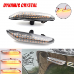 2 tk LED d&uuml;naamiline k&uuml;ljesignaal suunatuli j&auml;rjestikune vilkur BMW E60 E61 E90 E91 E81 E83 E84 E88 E92 E93 E82 E46 jaoks